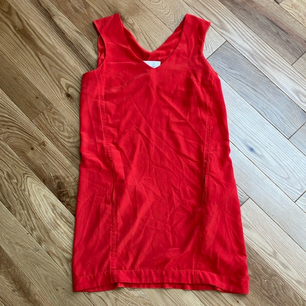 Vibrant red Zara collection red tank dress with pockets size Medium